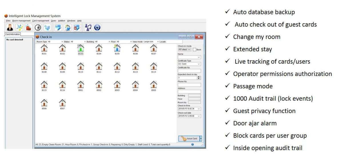 Mifare hotel lock system 3