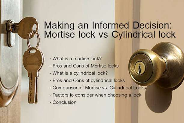 mortise lock vs cylindrical lock