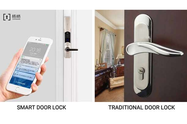 smart door lock vs traditional